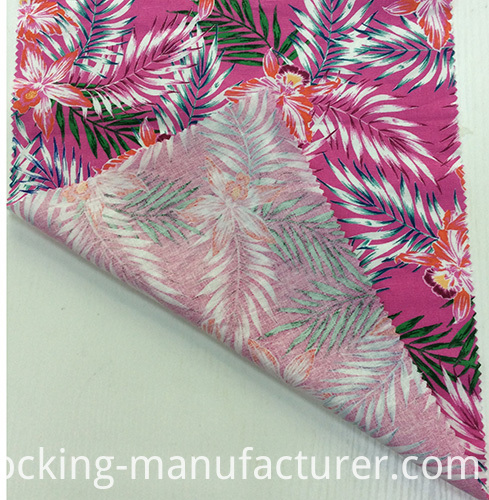 Linen/ Viscose Blended Garment/Home Textile Fabric with Flower Printing